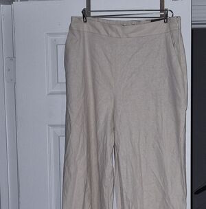 Express Beige Wide-Leg Super High Rise Pants